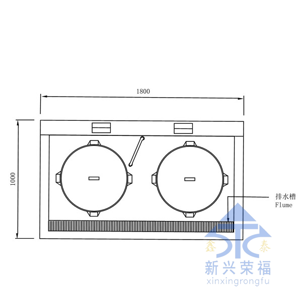 中式蒸撑灶尺寸图（顶）