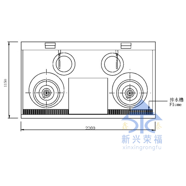 四眼鼓风灶尺寸图（顶）